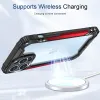 iPhone 12 Pro ütésálló TPU+alumínium tok fekete-piros kerettel Alphajack - 4. kép