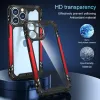iPhone 12 Pro Max ütésálló TPU+alumínium tok fekete-piros kerettel Alphajack - 2. kép