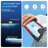 iPhone 12 Pro Max ütésálló TPU+alumínium tok fekete-piros kerettel Alphajack - 4. kép
