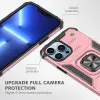 iPhone 14 Ring Armor Case Kickstand tok kihajtható mágneses támasszal rose gold Alphajack - 1. kép