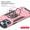 iPhone 14 Pro Ring Armor Case Kickstand tok kihajtható mágneses támasszal rose gold Alphajack - 3. kép