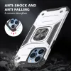 iPhone 14 Pro Max Ring Armor Case Kickstand tok kihajtható mágneses támasszal ezüst Alphajack - 2. kép