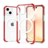 iPhone 14 Plus MagSafe kompatibilis átlátszó TPU tok piros kerettel Alphajack ütésálló thumbnail