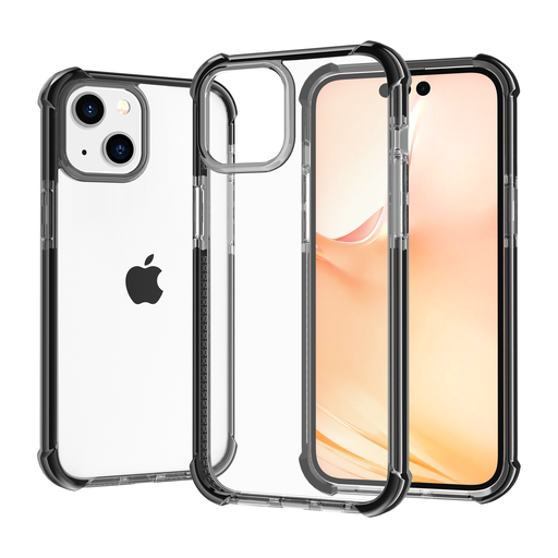 iPhone 14 átlátszó TPU tok fekete kerettel Alphajack iPhone 14 átlátszó TPU tok fekete kerettel Alphajack