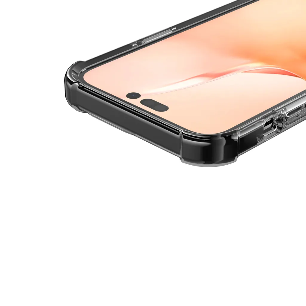 iPhone 14 Pro Max átlátszó TPU tok fekete kerettel Alphajack - 12