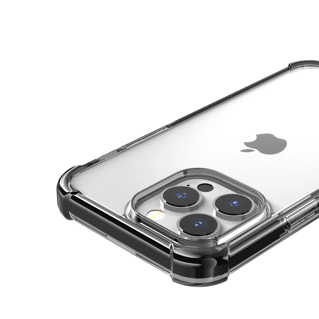 iPhone 14 Pro Max átlátszó TPU tok fekete kerettel Alphajack - 14