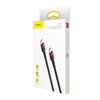 Baseus Cafule Nylon harisnyázott USB-Type C/USB-Type C kábel PD2.0 60W 20V 3A QC3.0 1m fekete/piros - 2. kép