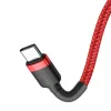 Baseus Cafule Nylon harisnyázott USB-Type C/USB-Type C kábel PD2.0 60W 20V 3A QC3.0 2m piros - 1. kép
