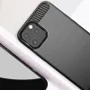 iPhone 11 Pro Forcell carbon mintás tok fekete (Apple logó kivágással) - 0. kép