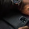 iPhone 11 Pro Forcell carbon mintás tok fekete (Apple logó kivágással) - 4. kép