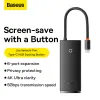 Baseus Adapter HUB - Type C - 2xUSB3.0 + Type C + HDMI 4K + SD + microSD (WKQX050001) fekete - 4. kép