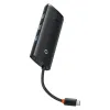 Baseus Adapter HUB - Type C - 3xUSB3.0 + Type C + HDMI 4K - PD 100W (WKQX040001) fekete - 0. kép