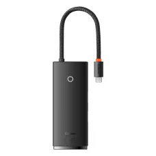 Baseus Adapter HUB - Type C - 3xUSB3.0 + Type C + HDMI 4K - PD 100W (WKQX040001) fekete