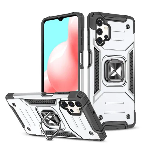 Samsung Galaxy A33 5G Wozinsky Ring Armor Case Kickstand telefontok ezüst