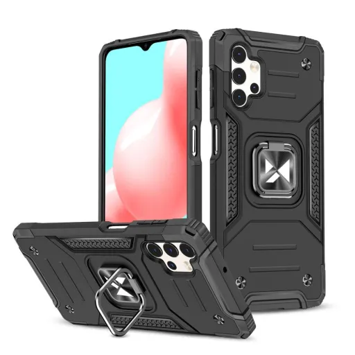 Samsung Galaxy A33 5G Wozinsky Ring Armor Case Kickstand telefontok fekete Samsung Galaxy A33 5G Wozinsky Ring Armor Case Kickstand telefontok fekete
