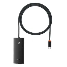 Baseus Adapter HUB - Type C - 4xUSB3.0 - 1m (WKQX030401) fekete