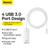 Baseus Adapter HUB - Type C - 4xUSB3.0 - 2m (WKQX030502) fehér - 2. kép