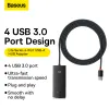 Baseus Adapter HUB - USB - 4xUSB3.0 - 2m (WKQX030201) fekete - 3. kép