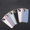 iPhone 13 Pro Lighting Color gél tok arany kerettel rózsaszín - 1. kép