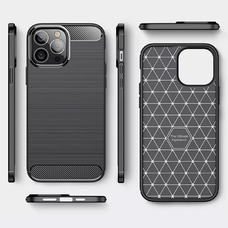 Samsung Galaxy M23 5G Carbon szénszál mintájú TPU tok fekete
