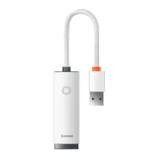 Baseus USB - RJ45 (100 Mbps) prevodový adaptér (WKQX000002) biely Baseus USB - RJ45 (100 Mbps) prevodový adaptér (WKQX000002) biely