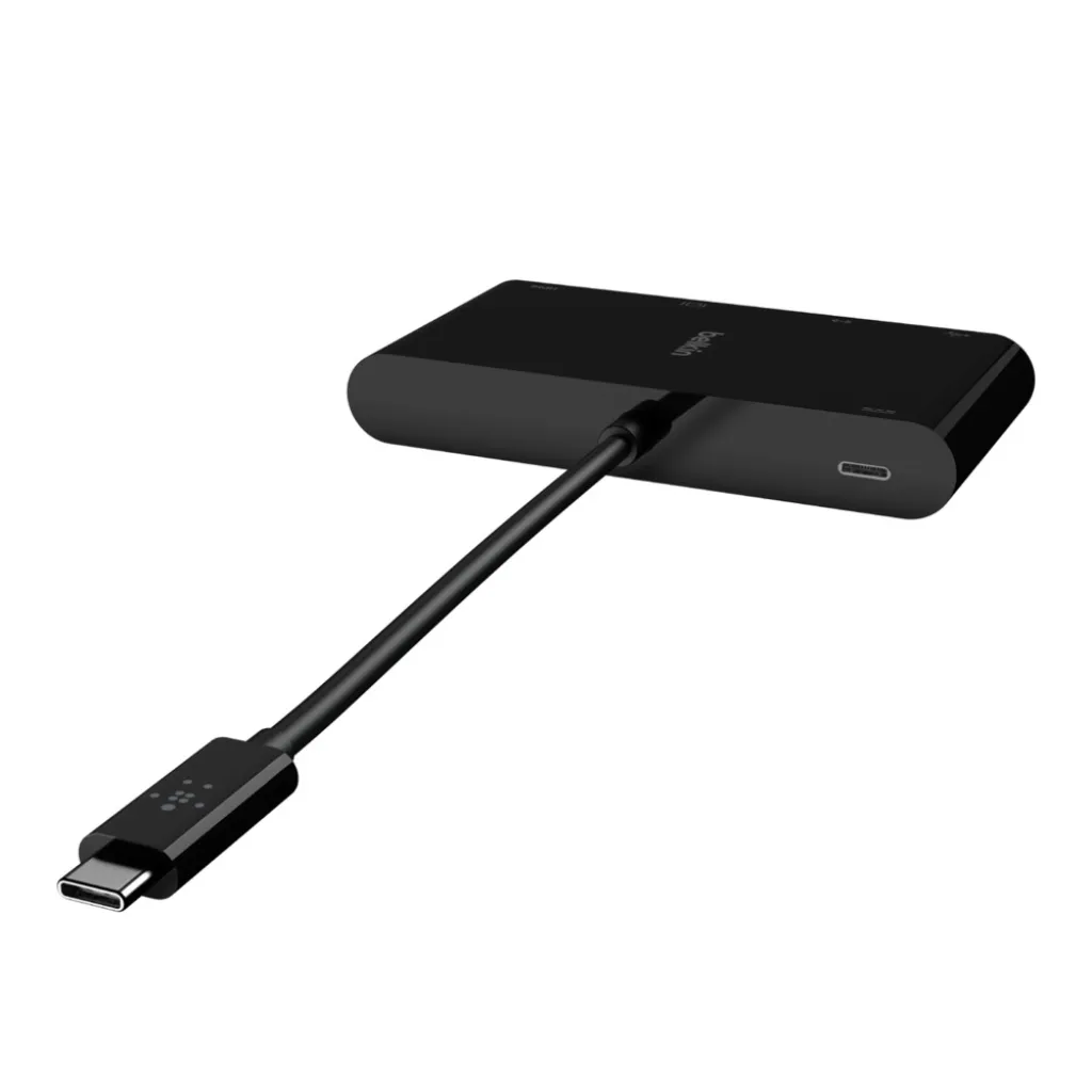Belkin USB-C Multimédia + töltőadapter, HUB elosztó (ETHERNET - HDMI - VGA - USB-A) (100W PD) fekete (AVC004BTBK) - 8
