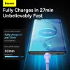 Baseus 3 az 1-ben USB - USB Type C, Lightning, Micro USB kábel 100W 6A 1.2m (CASS030005) lila - 2. kép