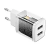 Baseus Compact hálózati töltő 2XUSB - 10.5W (CCXJ010202) fehér - 2. kép