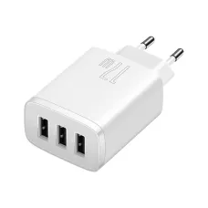 Baseus Compact hálózati töltő 3XUSB - 17W (CCXJ020102) fehér