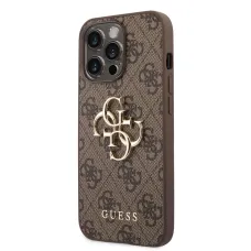 iPhone 14 Pro Guess PU 4G Metal Logo tok barna (GUHCP14L4GMGBR)