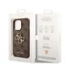 iPhone 14 Pro Guess PU 4G Metal Logo tok barna (GUHCP14L4GMGBR) - 3. kép