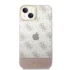 iPhone 14 Plus Guess PC/TPU Peony Glitter Script Logo tok rózsaszín (GUHCP14MHG4MHP) - 0. kép