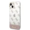 iPhone 14 Plus Guess PC/TPU Peony Glitter Script Logo tok rózsaszín (GUHCP14MHG4MHP) - 4. kép