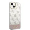 iPhone 14 Plus Guess PC/TPU Peony Glitter Script Logo tok rózsaszín (GUHCP14MHG4MHP) - 2. kép