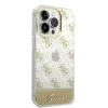 iPhone 14 Pro Guess PC/TPU Peony Glitter Script Logo tok arany (GUHCP14LHG4MHG) - 3. kép