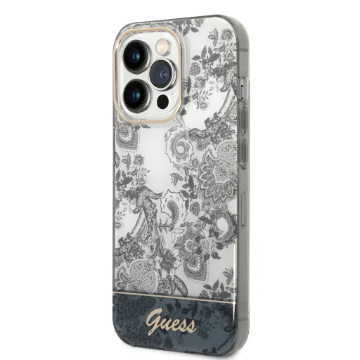 iPhone 14 Pro Max Guess PC/TPU Toile De Jouy tok szürke (GUHCP14XHGPLHG)