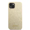 iPhone 14 Guess PC/TPU Glitter Flakes Metal Logo tok arany (GUHCP14SHGGSHD) - 1. kép