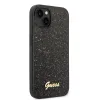 iPhone 14 Guess PC/TPU Glitter Flakes Metal Logo tok fekete (GUHCP14SHGGSHK) - 3. kép