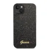 iPhone 14 Plus Guess PC/TPU Glitter Flakes Metal Logo tok fekete (GUHCP14MHGGSHK) - 0. kép