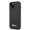 iPhone 14 Plus Guess PC/TPU Glitter Flakes Metal Logo tok fekete (GUHCP14MHGGSHK) - 4. kép