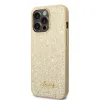 iPhone 14 Pro Guess PC/TPU Glitter Flakes Metal Logo tok arany (GUHCP14LHGGSHD) - 4. kép