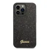 iPhone 14 Pro Guess PC/TPU Glitter Flakes Metal Logo tok fekete (GUHCP14LHGGSHK) - 0. kép