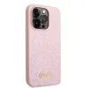 iPhone 14 Pro Max Guess PC/TPU Glitter Flakes Metal Logo tok rózsaszín (GUHCP14XHGGSHP) - 2. kép