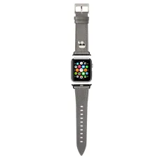 Apple Watch 4/5/6/7/8/SE (38/40/41mm) Karl Lagerfeld Karl Head PU óraszíj ezüst (KLAWMOKHG)