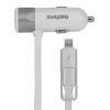 Remax RCC-102 autós töltő USB-micro USB, Lightning kábel 3.4A ezüst - 4. kép