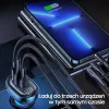 USAMS autós töltő 1xUSB-C 2xUSB-A 125W gyorstöltéssel átlátszó-fekete - 1. kép
