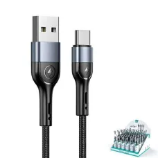 USAMS U55 USB-C kábel 2A 1m fekete (US-SJ449)