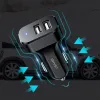 USAMS C13 autós töltő 2xUSB 2,1A 3 az 1-ben (microUSB / USB-C / Lightning) fekete - 0. kép