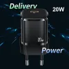 USAMS T36 mini töltő 1xUSB-C 20W + USB-C-Lightning kábel fehér PD 3.0 gyorstöltéssel (US-CC124 + US-SJ484) - 1. kép