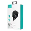 USAMS T36 mini töltő 1xUSB-C 20W + USB-C-Lightning kábel fekete PD 3.0 gyorstöltéssel (US-CC124 + US-SJ484) - 2. kép